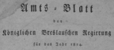 Amtsblatt der Königlichen Breslauschen Regierung. Stück 1
