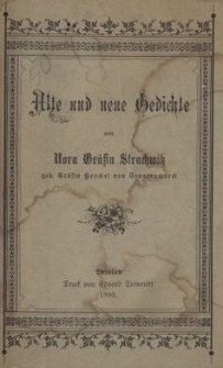 Alte und neue Gedichte