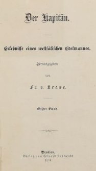 Der Kapit&auml;n : Erlebnisse eines westf&auml;lischen Edelmanness. Bd.1