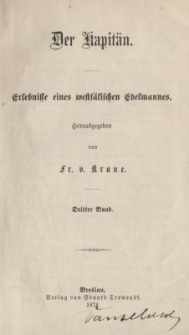 Der Kapit&auml;n : Erlebnisse eines westf&auml;lischen Edelmanness. Bd.3