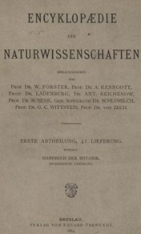 Handbuch der Botanik. Bd.3, Lfg.16
