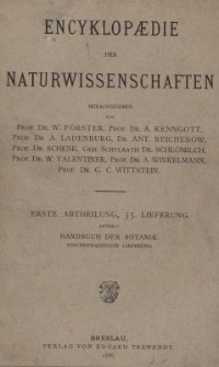 Handbuch der Botanik. Bd.3, Lfg.21