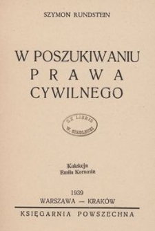 W poszukiwaniu prawa cywilnego