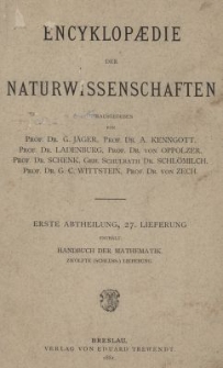 Handbuch der Mathematik. Bd.2, Lfg.12